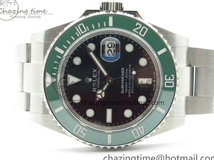 MiroTime 0701 Bold Submariner 41mm 126610 LV Kermit EWF Black Dial on SS Bracelet A 2765